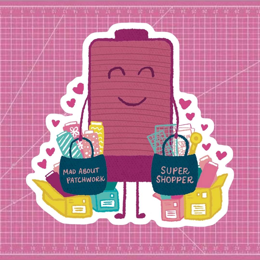 Super Shopper Spool - Mad About Patchwork Sticker