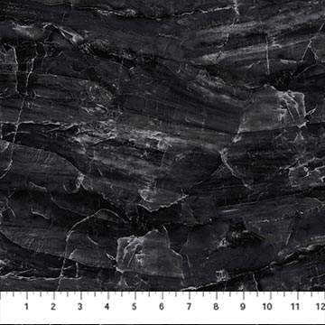 Black Onyx - Marble 10 - Stonehenge Surface - Northcott Fabrics
