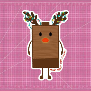 Reindeer- Holiday - Thread Spool Sticker