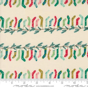 Stocking Stripe in Natural for Cozy Wonderland by Fancy That Design Hose for Moda Fabrics