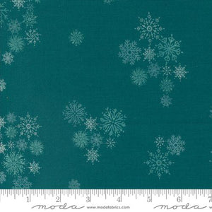 Snowflake Fall in Teal for Cozy Wonderland by Fancy That Design Hose for Moda Fabrics