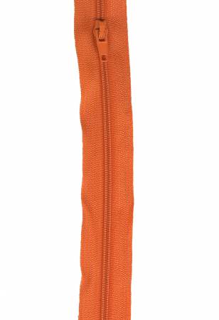 Make-A-Zipper Regular 5.5yd (197in) roll & 12 zipper pulls Orange - Zipper Tape by the Yard