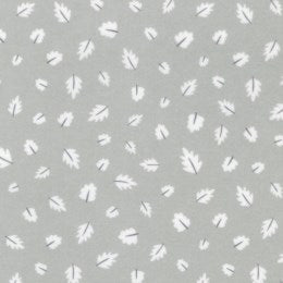 Leaves in Grey for Gentle Night Flannel for Andover Fabrics