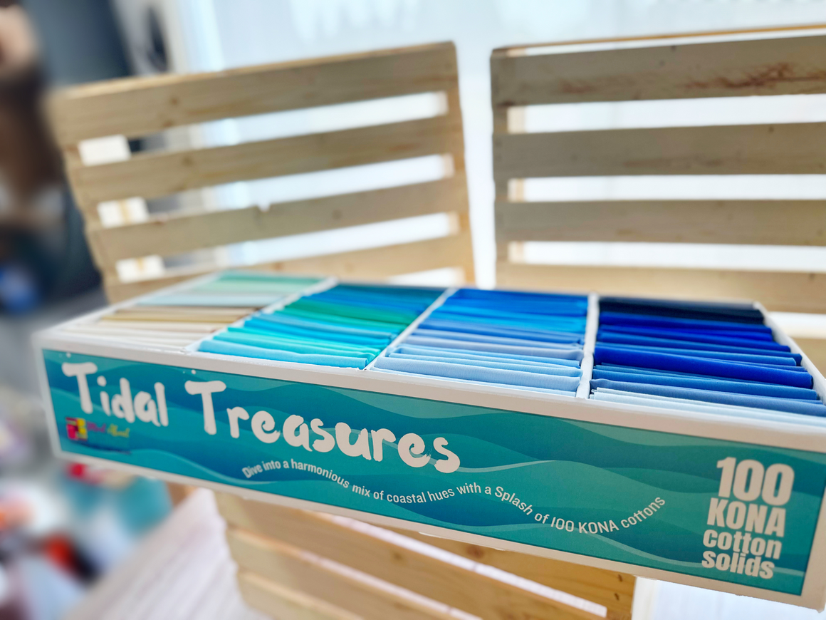 Tidal Treasures - 100 Kona Cottons - Tidal Theme Box