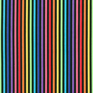 Be Colorful - Stripe Black Rainbow Metallic