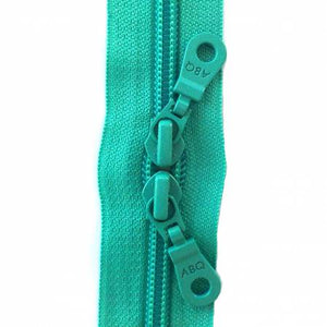 Bag Zipper in Turquoise, Zipper, Among Brenda's Quilts, 30" - Mad About Patchwork