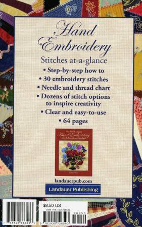 Hand Embroidery Stitches at-a-glance - Softcover, Pattern Book, Leisure Arts, [variant_title] - Mad About Patchwork