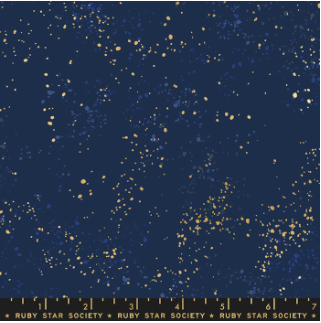 Speckled in Navy Metallic by Rashida Coleman-Hale of Ruby Star Society for Moda, Designer Fabric, Ruby Star Society, [variant_title] - Mad About Patchwork