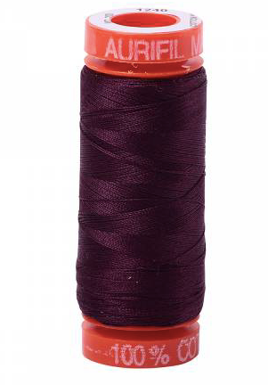Aurifil Cotton Thread - Colour 1240 Very Dark Eggplant