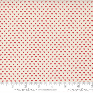 Flirt - Tiny Hearts in Red on Cream by Sweetwater for Moda