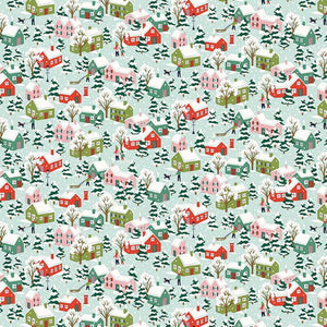Festive Village A from Festive Greetings by Liberty Fabrics