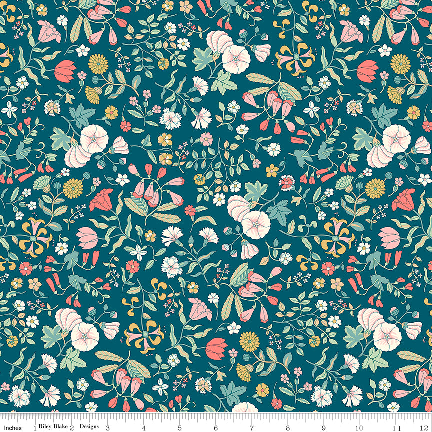 Wildflower Field A from Everlasting by Liberty Fabrics, Designer Fabric