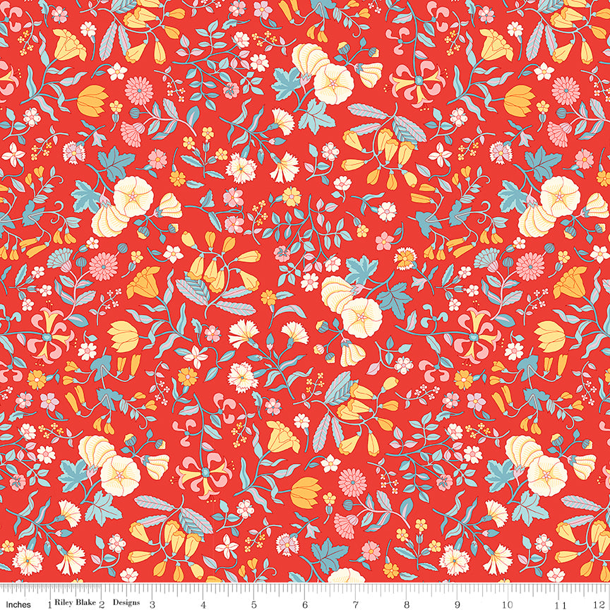 Wildflower Field B from Everlasting by Liberty Fabrics, Designer Fabric