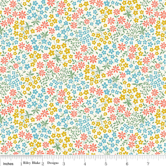 Wildflower Garden A from Meadow Flowers by Liberty Fabrics, Designer Fabric