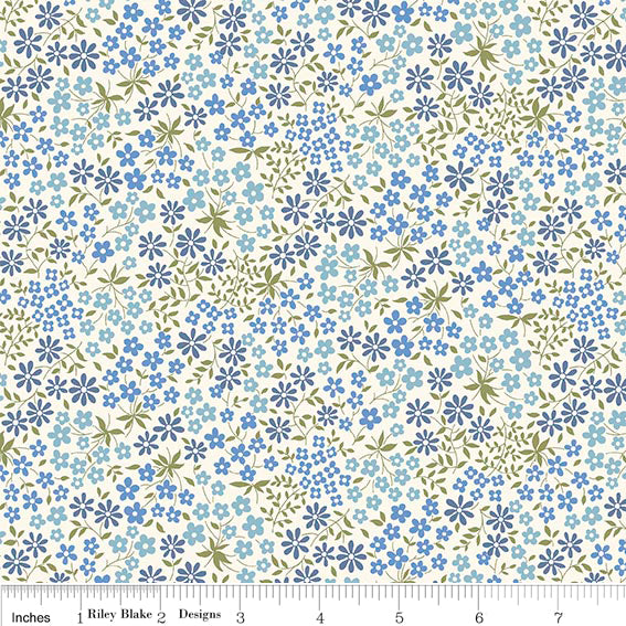 Wildflower Garden C from Meadow Flowers by Liberty Fabrics, Designer Fabric