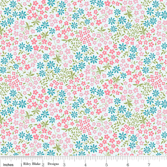 Wildflower Garden D from Meadow Flowers by Liberty Fabrics, Designer Fabric