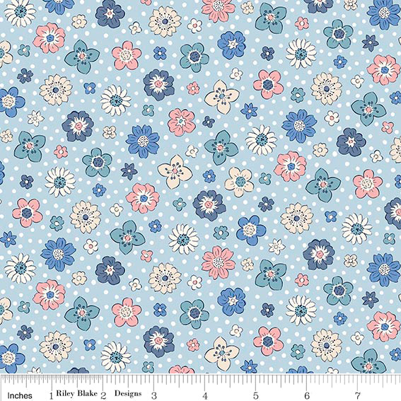 Floral Keepsakes C from Meadow Flowers by Liberty Fabrics, Designer Fabric