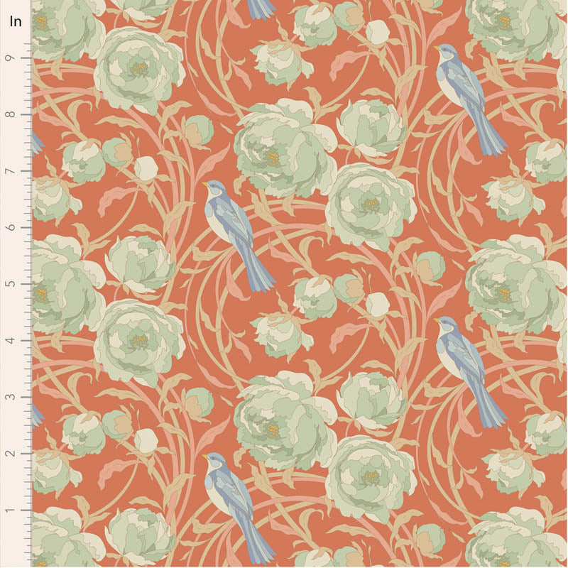 || PRE-ORDER || Cora in Coral from Songbird by Tilda Fabrics