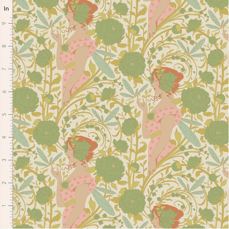 || PRE-ORDER || Aubrey in Green from Songbird by Tilda Fabrics