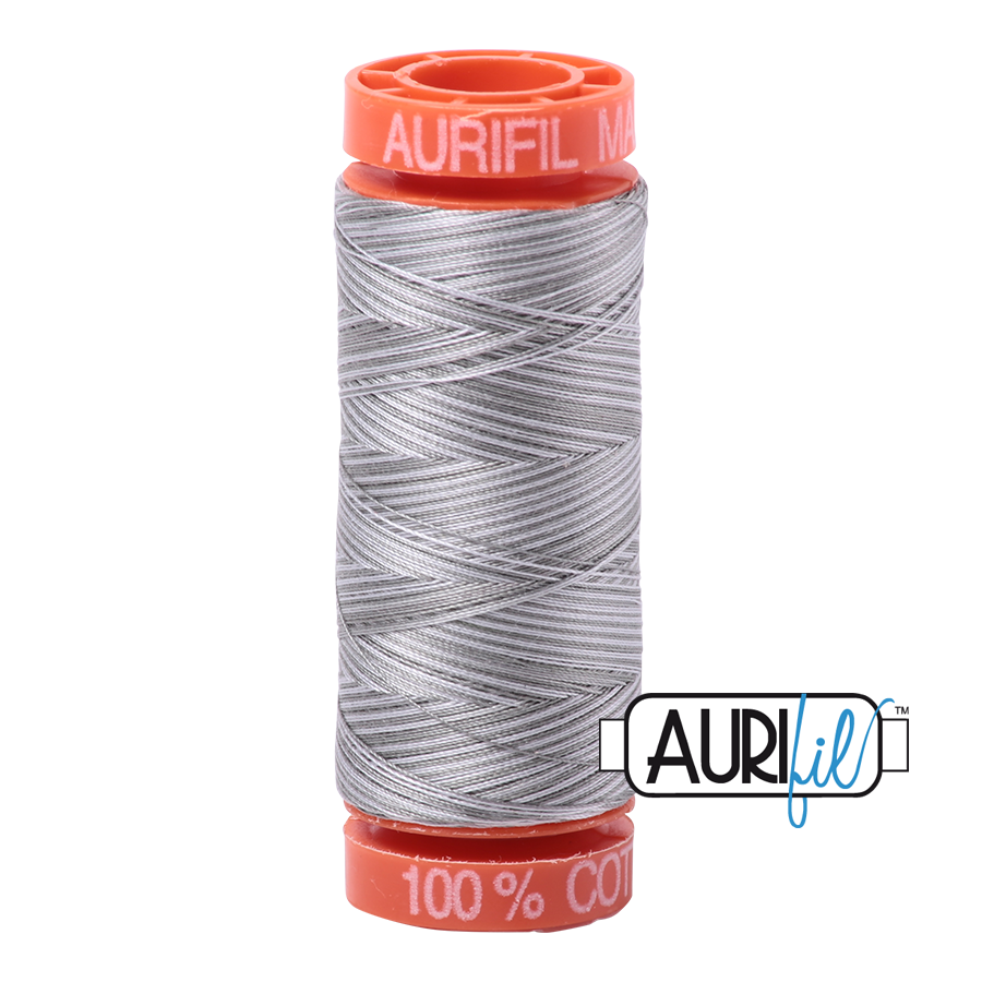 Aurifil Cotton Thread — Colour 4670 Silver Fox Variegated