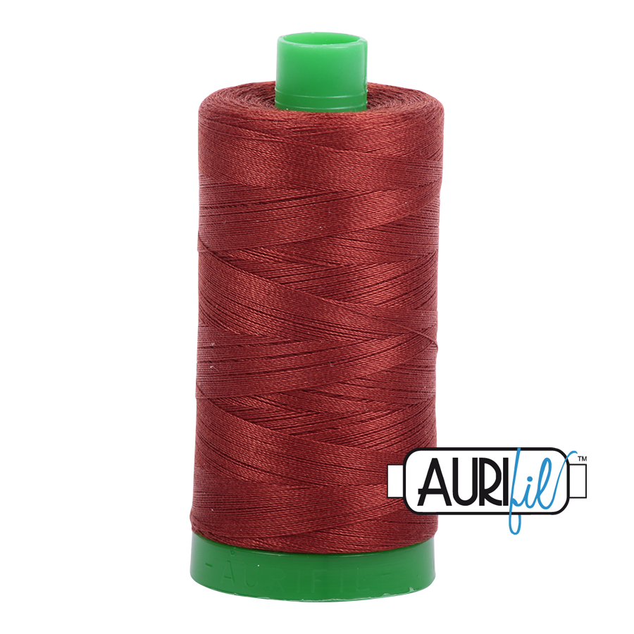 Aurifil Cotton Thread — Rust 2355 — Medium 40wt