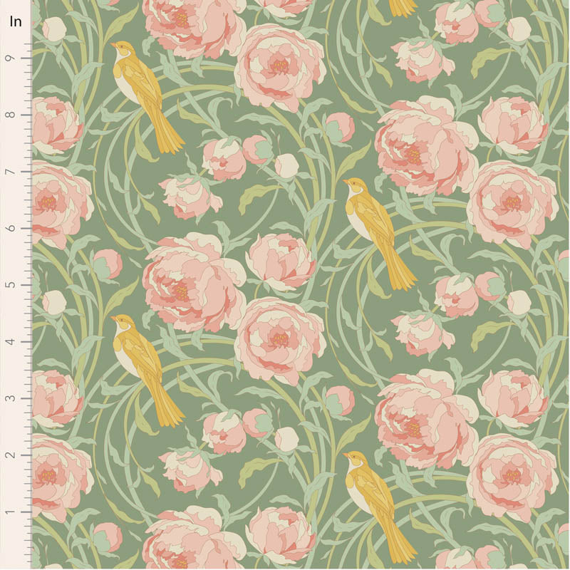 || PRE-ORDER || Cora in Sage from Songbird by Tilda Fabrics