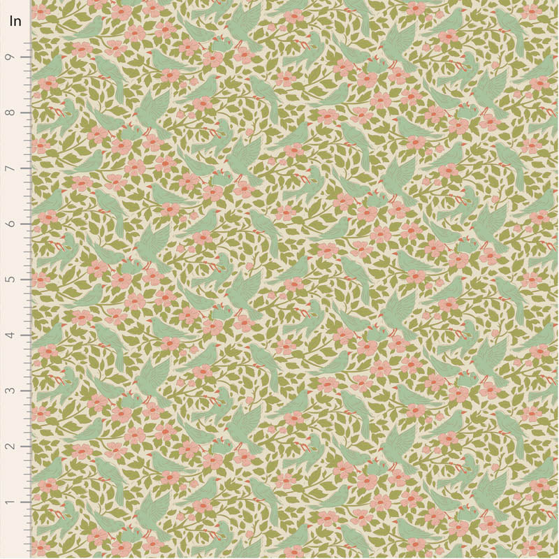 || PRE-ORDER || Ava in Green from Songbird by Tilda Fabrics