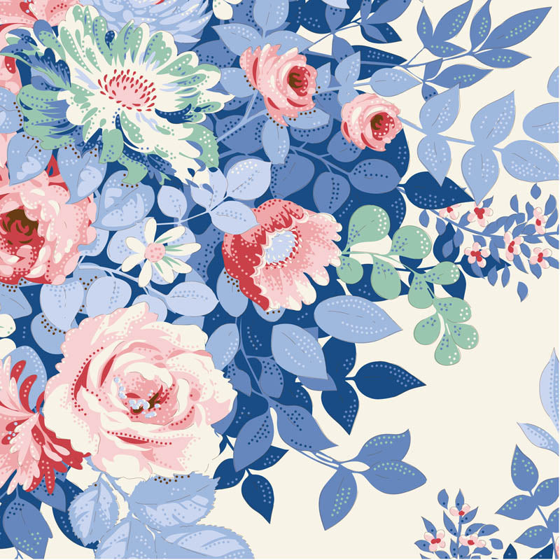 || PRE-ORDER || Whimsyflower in Cream from Something Blue by Tilda Fabrics