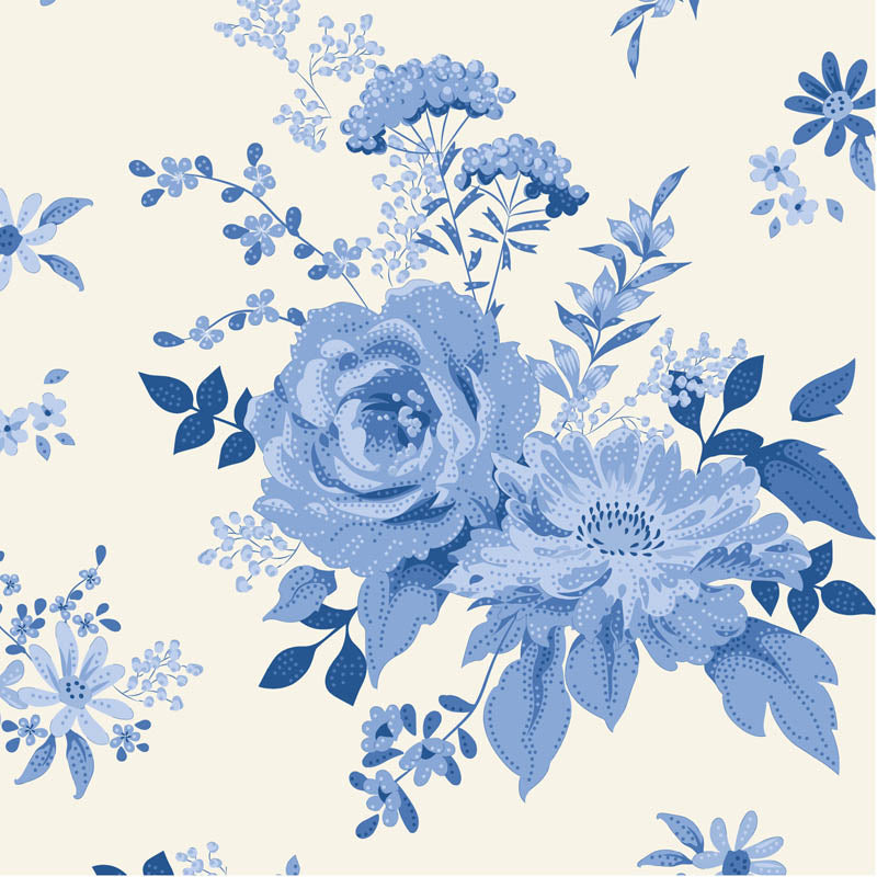 || PRE-ORDER || Wildgarden in Blue from Something Blue by Tilda Fabrics