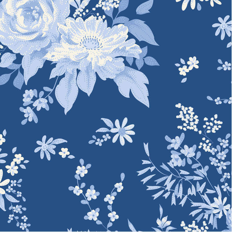 || PRE-ORDER || Wildgarden in Night from Something Blue by Tilda Fabrics