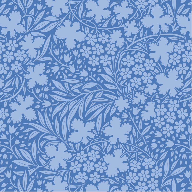 || PRE-ORDER || Bushbloom in Cornflower from Something Blue by Tilda Fabrics