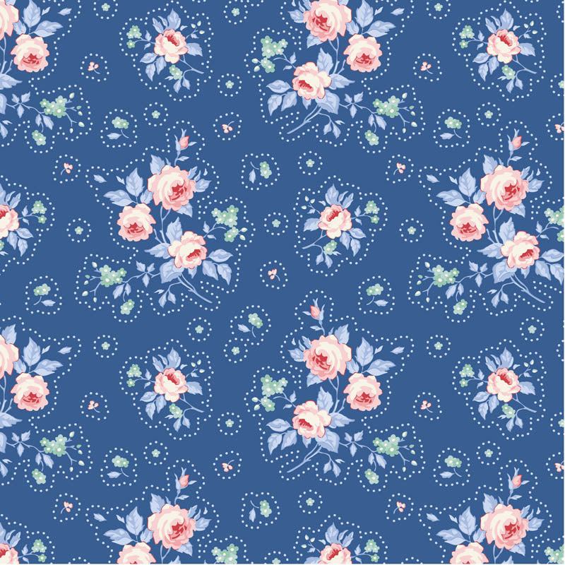 || PRE-ORDER || First Kiss in Denim from Something Blue by Tilda Fabrics