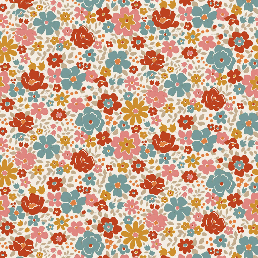 || PRE-ORDER || Esther in Warm Cream from Village Life by Tilda Fabrics, Designer Fabric