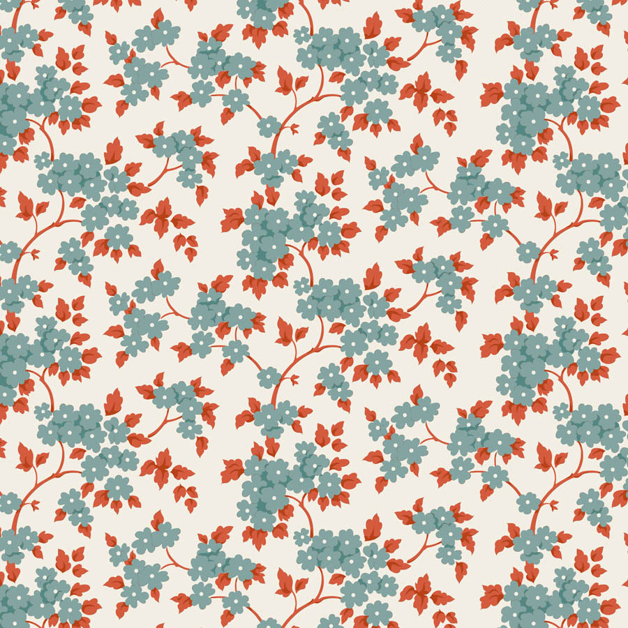 || PRE-ORDER || Ruth in Teal from Village Life by Tilda Fabrics, Designer Fabric