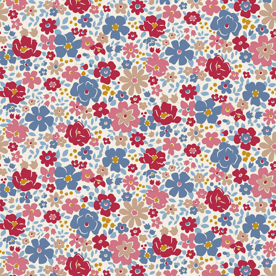 || PRE-ORDER || Esther in Cold Cream from Village Life by Tilda Fabrics, Designer Fabric