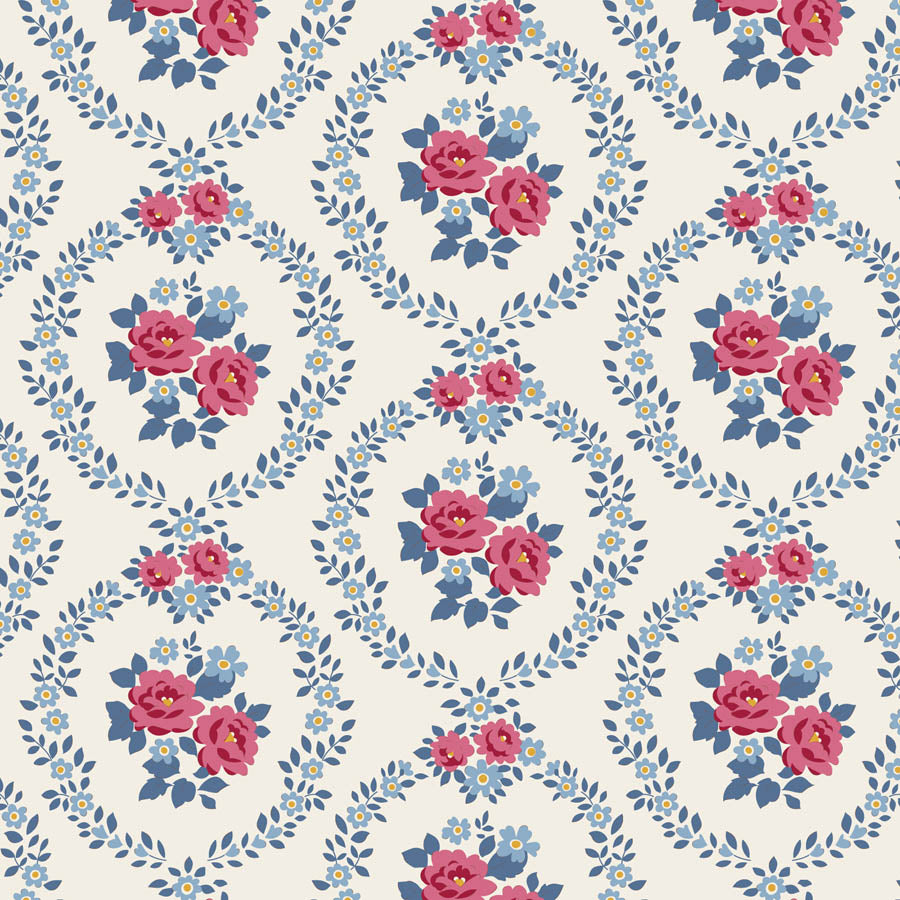 || PRE-ORDER || Mable in Cold Cream from Village Life by Tilda Fabrics, Designer Fabric
