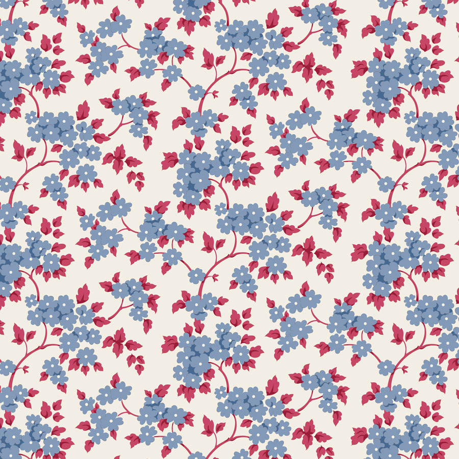 || PRE-ORDER || Ruth in Blue from Village Life by Tilda Fabrics, Designer Fabric