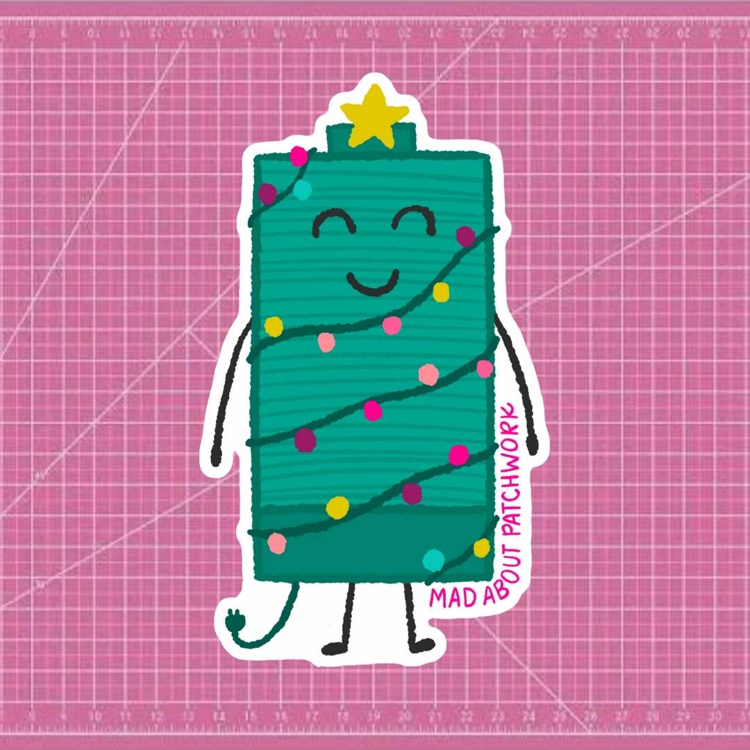 Christmas Tree- Holiday - Thread Spool Sticker