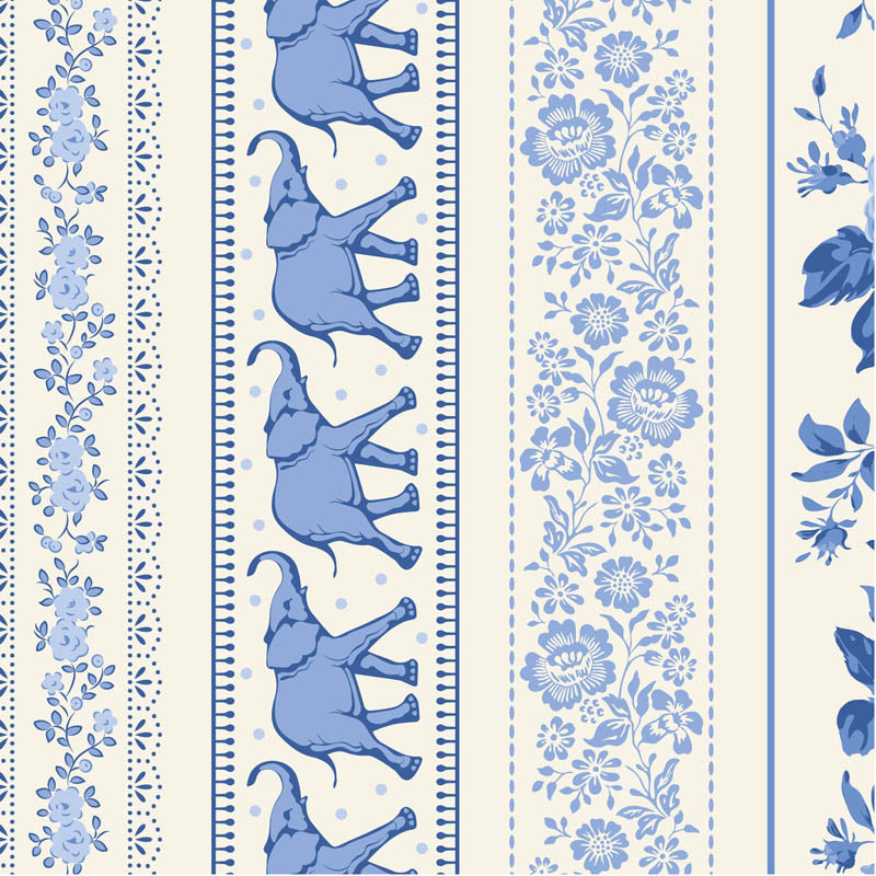 || PRE-ORDER || Borders in Blue from Something Blue by Tilda Fabrics