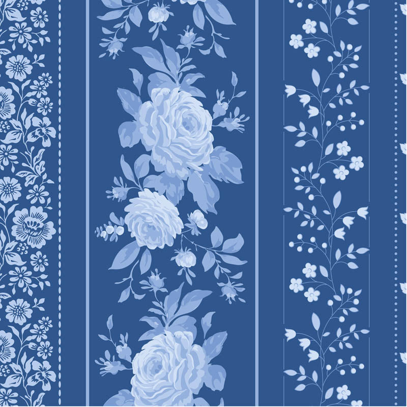|| PRE-ORDER || Borders in Night from Something Blue by Tilda Fabrics