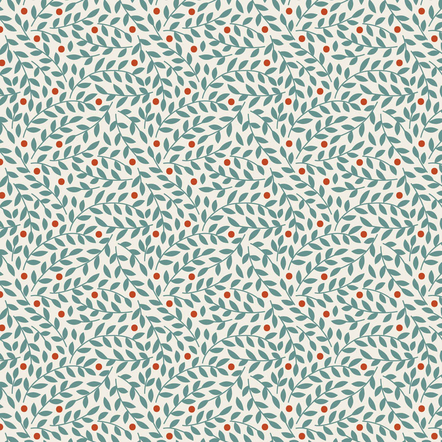 || PRE-ORDER || Lillian in Teal from Village Life by Tilda Fabrics, Designer Fabric