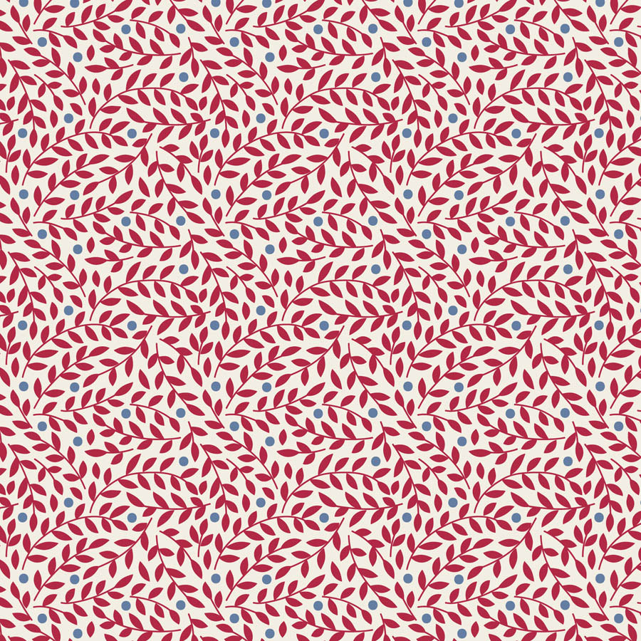 || PRE-ORDER || Lillian in Burgundy from Village Life by Tilda Fabrics, Designer Fabric