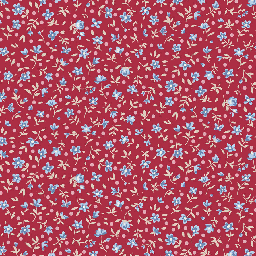 || PRE-ORDER || Mae in Burgundy from Village Life by Tilda Fabrics, Designer Fabric