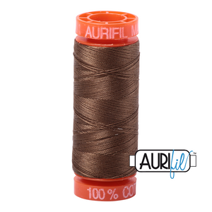 Aurifil Cotton Thread — Dark Sandstone 1318 — Small 50wt