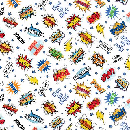 My Hero Words in White from My Hero by Benartex