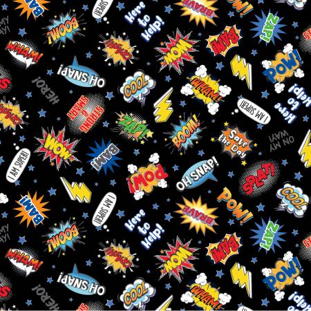 My Hero Words in Black from My Hero by Benartex