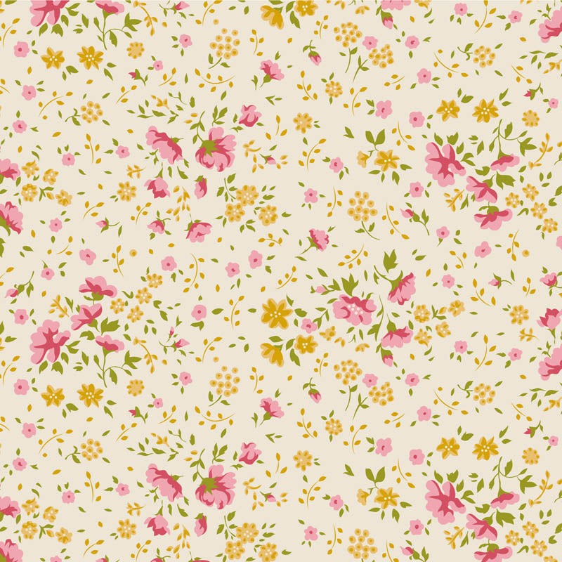Ellie in Pink/Yellow || WIDEBACK 108" || from Tilda Basics by Tilda Fabrics