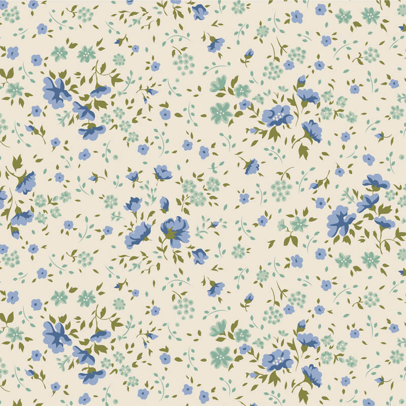 Ellie in Blue/Teal || WIDEBACK 108" || from Tilda Basics by Tilda Fabrics