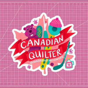 Canadian Quilter Maple Leaf - Mad About Patchwork Sticker