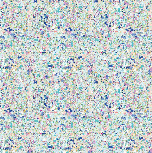 Mod Spatter in Blue from Modern Mushrooms by Kate Segal for Benartex